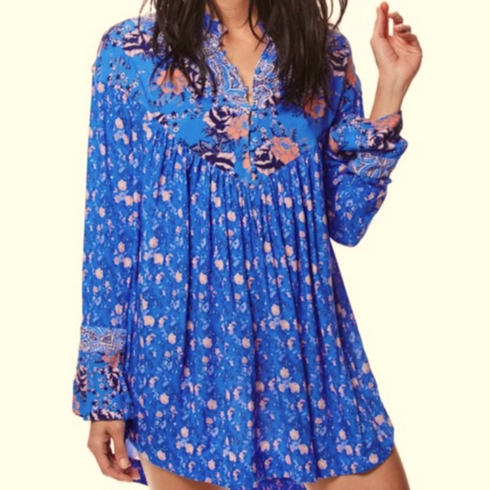 Free People wildflowers bell sleeve top